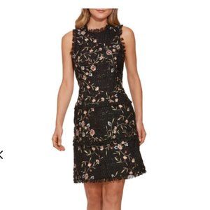 New Laundry by Shelli Segal EMBROIDERED TWEED DRESS  XL